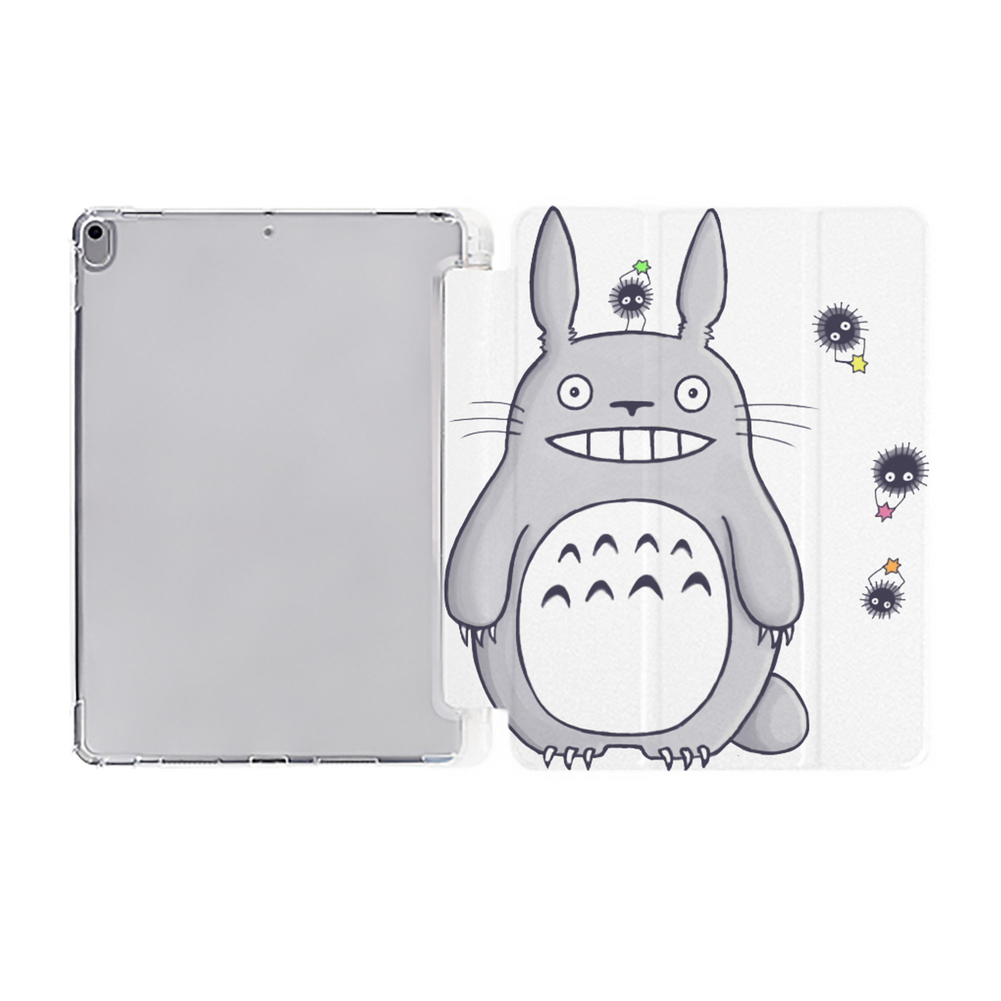 （画像用） となりのトトロ 草壁メイ 草壁サツキ My Neighbor Totoro Satsuki Kusakabe Mei Kusakabe IPad ケース ペン収納付き 三つ折りスタンド PUレザー×シリコン 対応機種9.5/10.5/10.9インチ